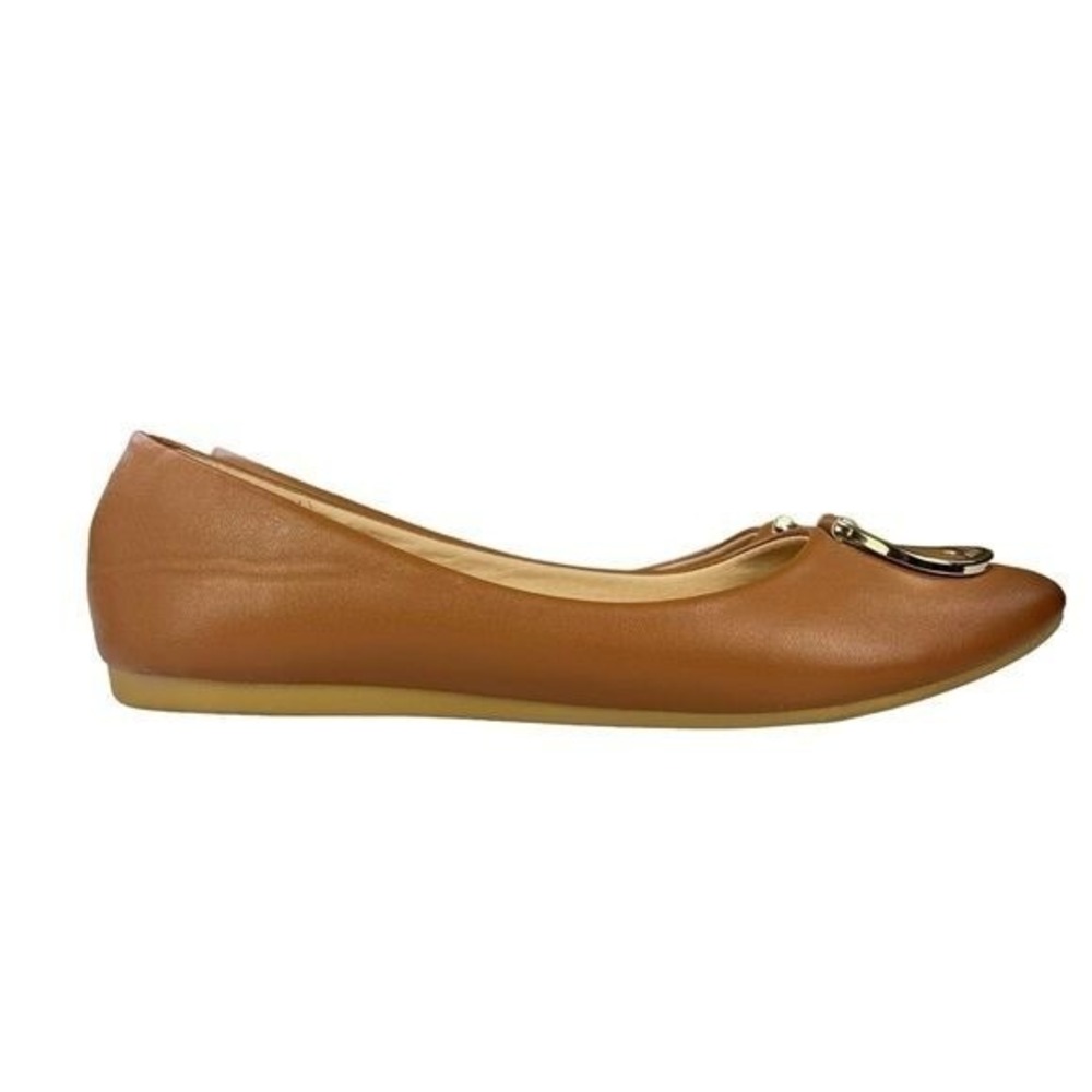 Milano Ballet Flats Pointed Toe Gold Ring Preppy Parisian Quiet Luxury Chic 9